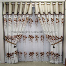 elegant white embroidered curtains for salon